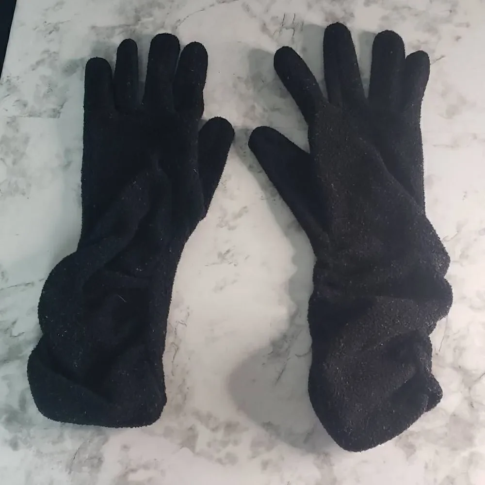 Black Long Polyester Gloves